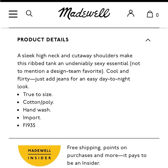 Madewell Valley Sweater-Tank in light grey size small, no flaws - Picture 12 of 12